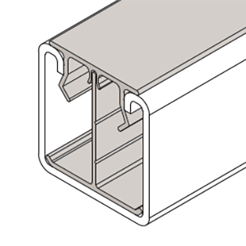 Grayscale engineering drawing showing Strut Krack divider insert installed inside 1-5/8 inch strut channel raceway