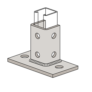 W5810FL Series | Rectangular Plate Eight-Hole Post Base