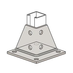 W5811 Series | Eight-Hole Welded Corner Post Base