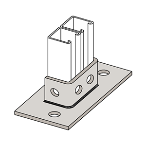 W5812 Series | Rectangular Plate 6 Hole Post Base