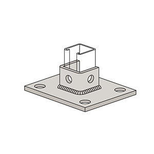 W5813SQ Series | Seven-Hole Post Base Single Channel Short Clevis