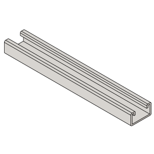 W900 Pre-Cut - 1-5/8" x 7/8" 12 Ga., Solid Channel