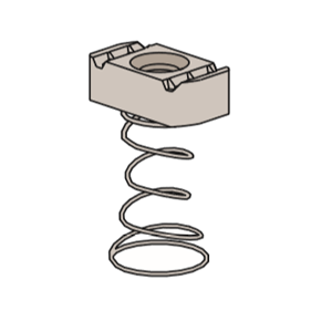 Channel Nut with Long Spring