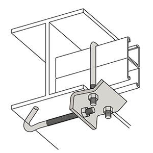 W5761 Series | U-Bolt Beam Clamp with J-Bolt